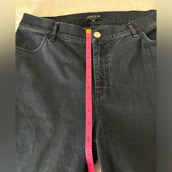 LAFAYETTE 148 Black Classic Jeans - Size 10 - Picture 10 of 13